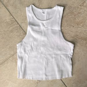 Garage white cropped tank. Size XS